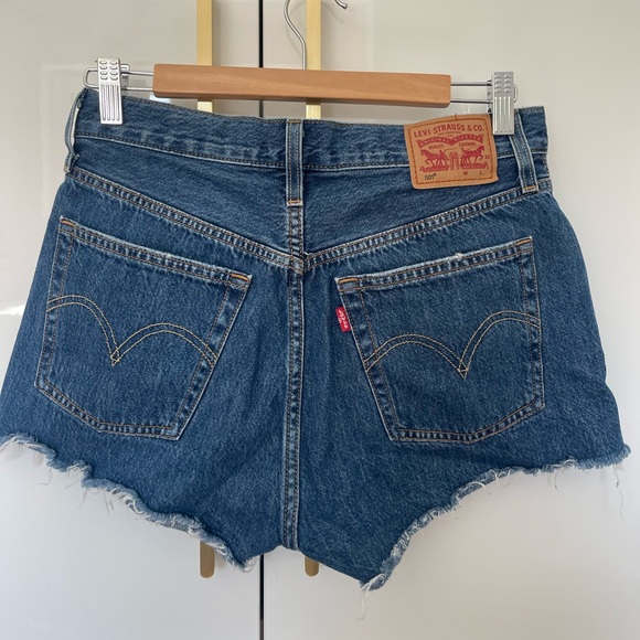 Levi's 501 Original High Rise Denim Shorts - Picture 2 of 4
